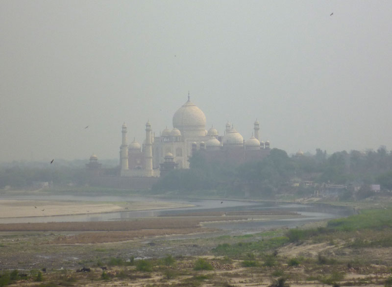 Taj Mahal Blick vom Roten Fort Indien - Reiseblog Bravebird